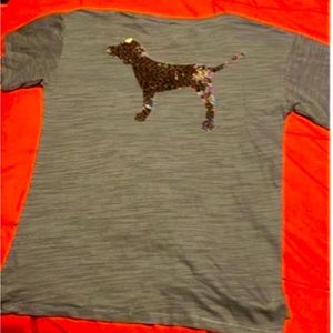 Victoria Secret Pink Flip Bling Shirt